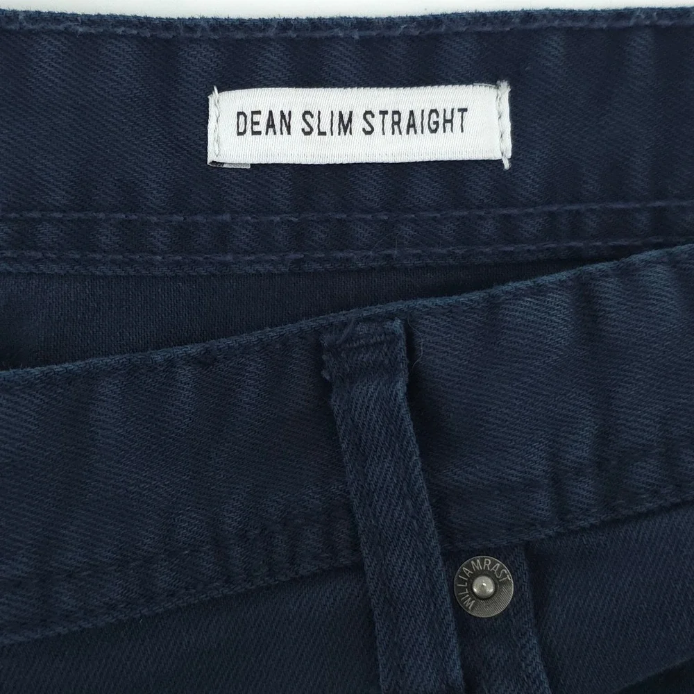 William Rast Mens Pants Dean Slim Straight 40x32 Navy Blue Chino Twill Justin T
